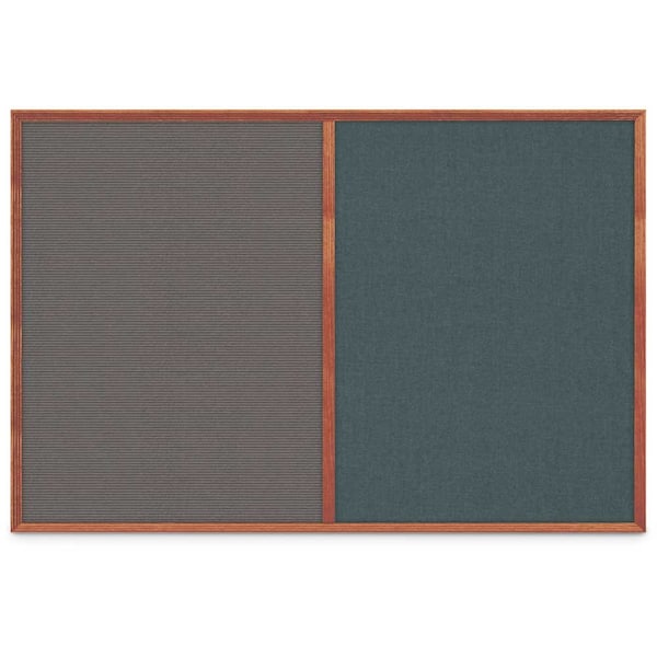 United Visual Products Slim Style Indoor Enclosed Corkboard, 30 UV503SC-BLACK-CLOUD - main